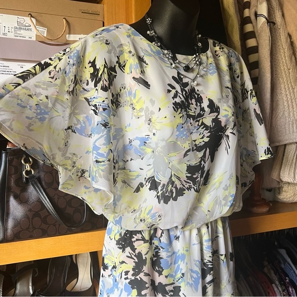 ⭐️BOGO FREE⭐️ J.B.S. Floral Dress in Blue, Yellow, and Black - Picture 9 of 11